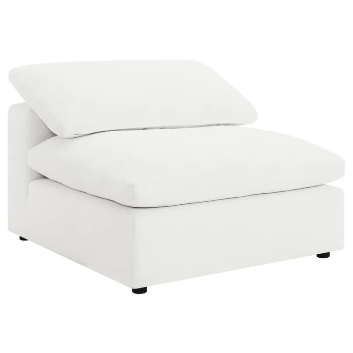 Raleigh – Boucle Upholstered Armless Chair – Ivory