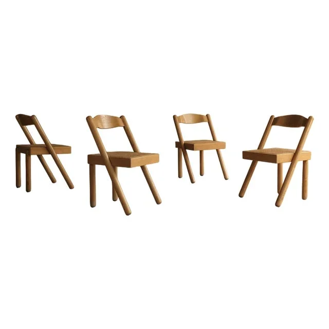 Rattan Dining Chairs by Pamio & Toso, 1970s, Set of 4