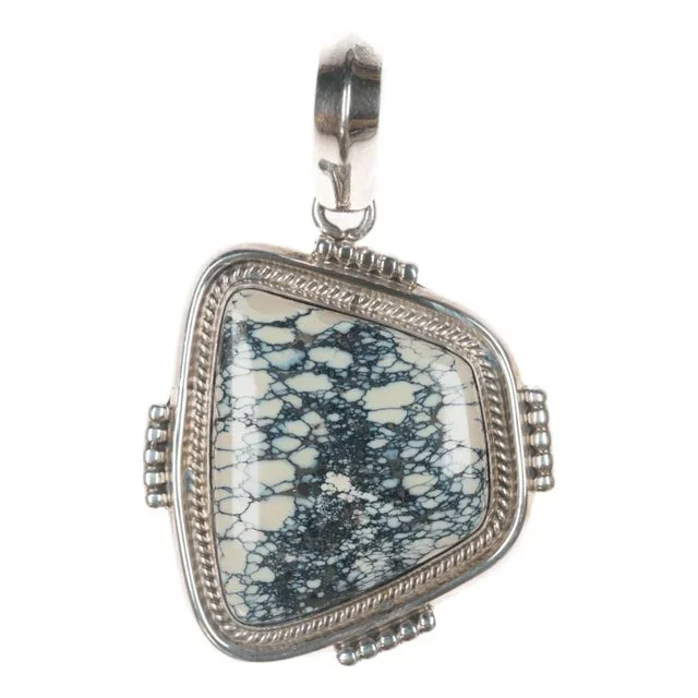 Ray Delgarito Navajo sterling and variscite pendant
