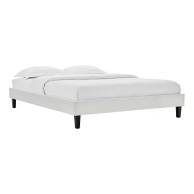 Reign Performance Velvet King Platform Bed Frame / MOD-6267