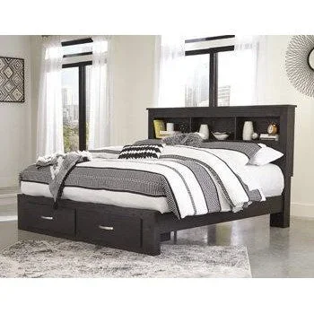 Reylow – Dark Brown – King Storage Footboard