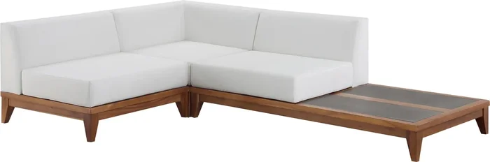 Rio Off White Waterproof Fabric Outdoor Patio Modular Sectional