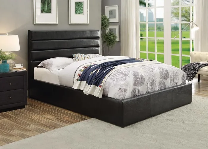 Riverbend – Upholstered Bed – Black – Queen Storage Bed