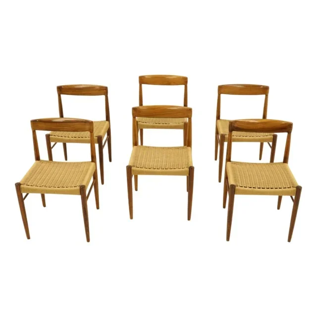 Rosewood Dining Chairs attributed to H. W. Klein for Bramin, Denmark, 1960s, Set of 6