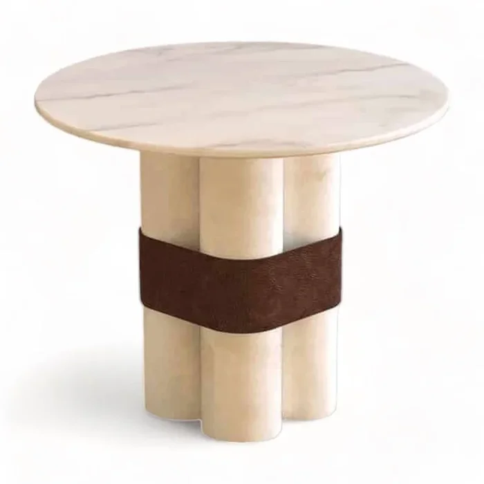 Round Marble Table, “Axis”, Design by Sergio Prieto, handmade in Europe