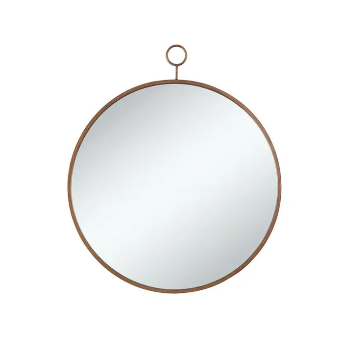 Round Mirror – Light Brown