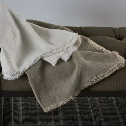 Rustic Linen Throw by TL at Home