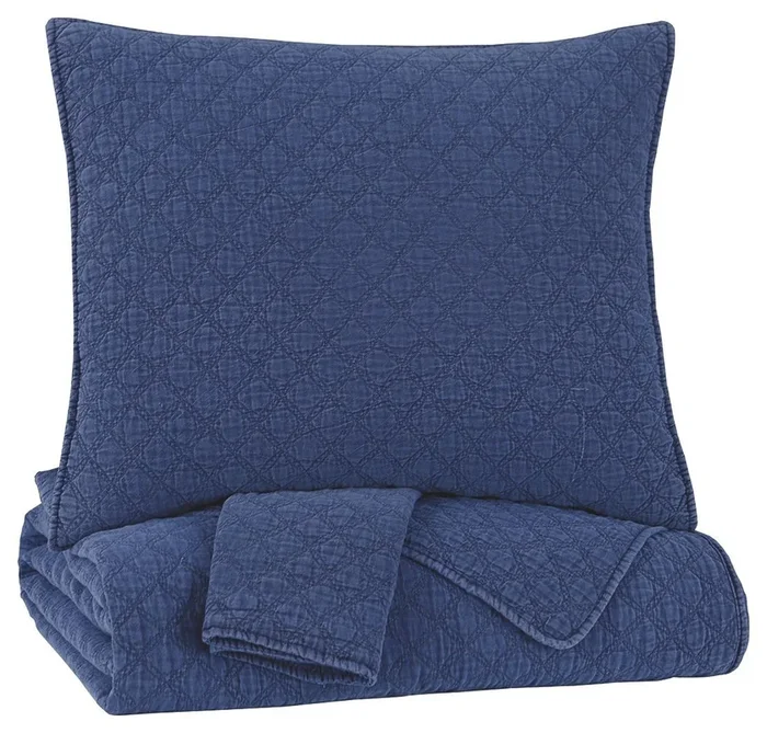 Ryter – Navy – Queen/full Coverlet Set