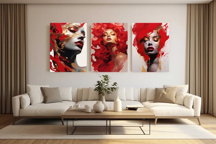 SABRINA Red Hair Woman Acrylic Print Art