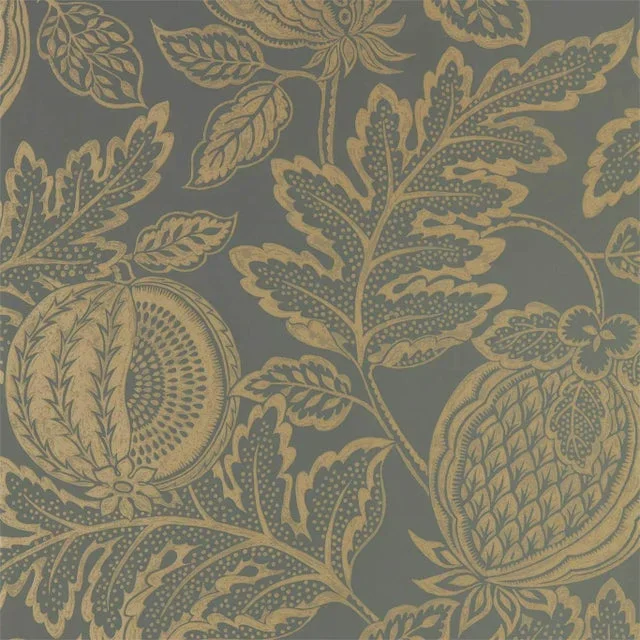 Sanderson Cantaloupe Wallpaper in Bastille