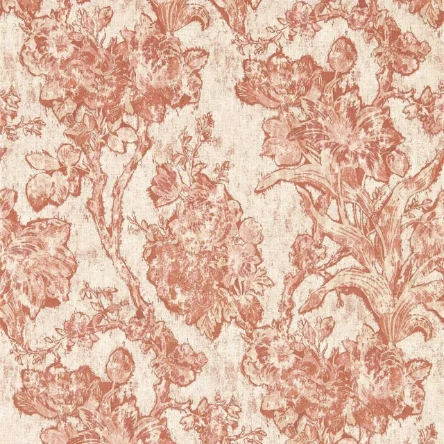 Sanderson Fringed Tulip Toile Wallpaper in Putty