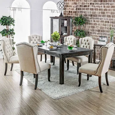 SANIA 7 Pc. Dining Table Set / CM3324BK-T-84-7PC