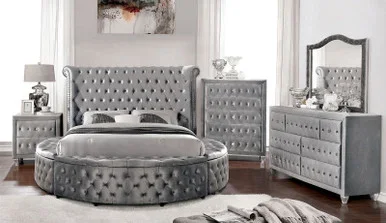 SANSOM 5 Pc. Queen Bedroom Set w/ Chest / CM7178GY-Q-5PC-CHEST