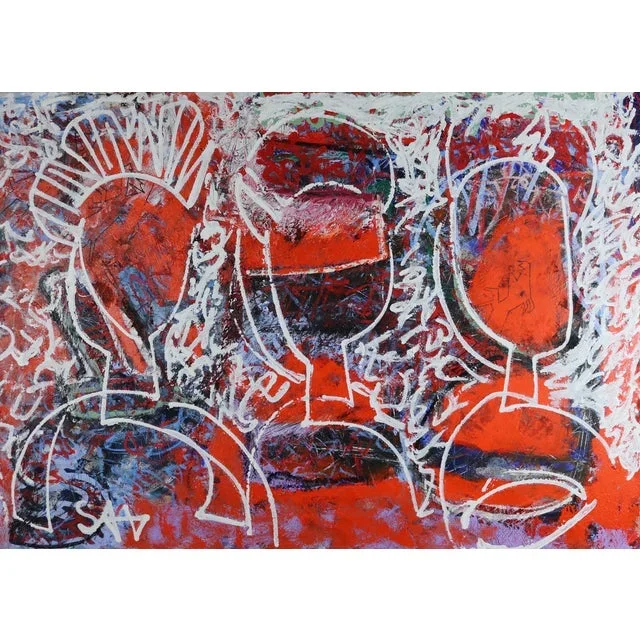 Sax Berlin Guardian Angels, New York’s Finest. Acrylic painting on Canvas 2019