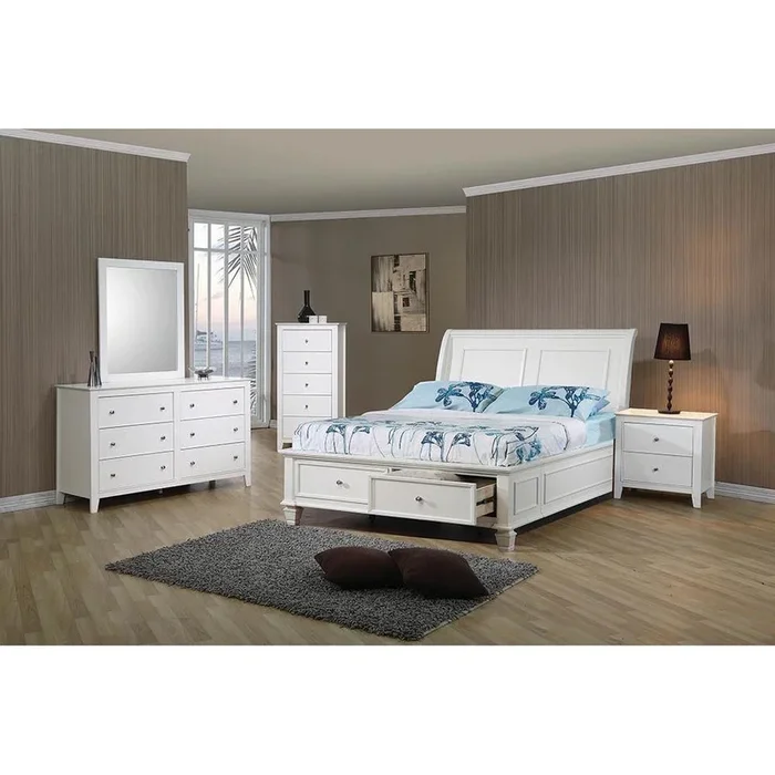 Selena – Twin Bed – Wood – White