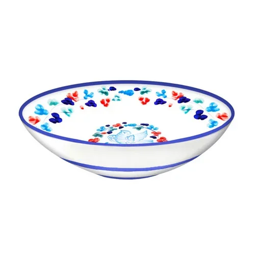 Serving Bowl 14 Inches Arabesco Light Blue