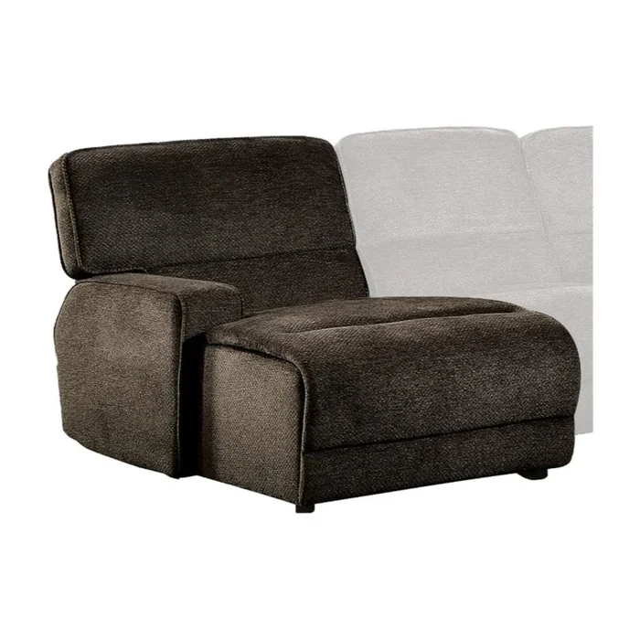Shreveport Left Side Chaise, Push Back Recliner in Brown 8238-LC