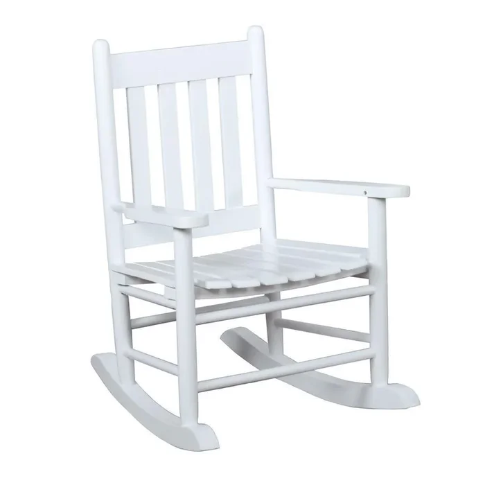 Slat Back Youth Rocking Chair – White