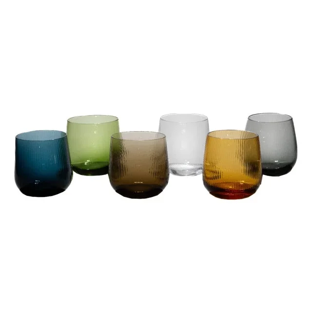 Small Tumblers Stilla Liquida Glasses by Federico Peri for Purho, Set of 6