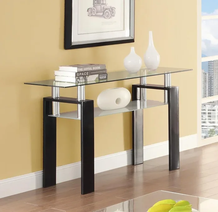 Sofa Table With Shelf – Black