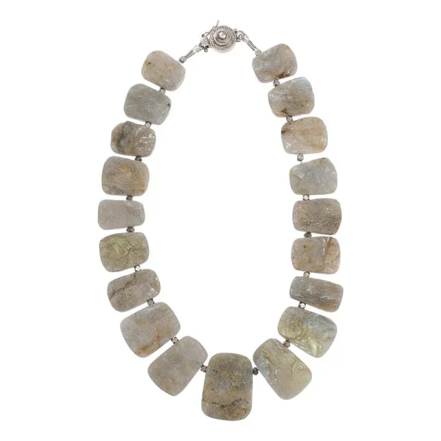 Spectacular Raw Labradorite Necklace