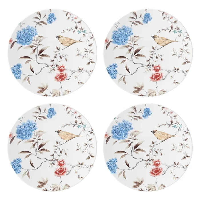 Sprig & Vine Accent Plate White Set of 4