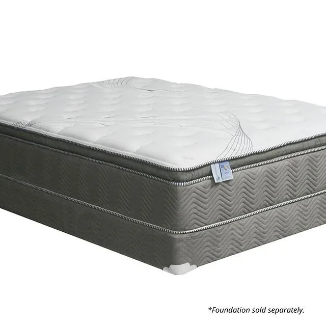 STORMIN White/Gray 13″ Euro Pillow Top Mattress, E.King