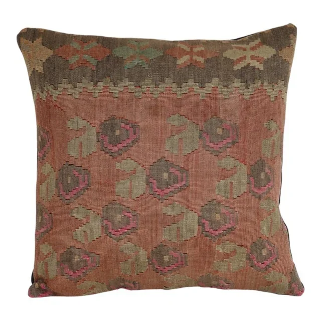 Striped Pillow Cases Fashioned Out of a Mid-20th Century Anatolian Kilim