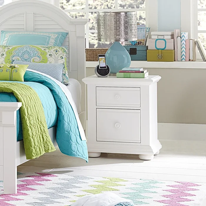 Summer House – 2 Drawer Nightstand – White
