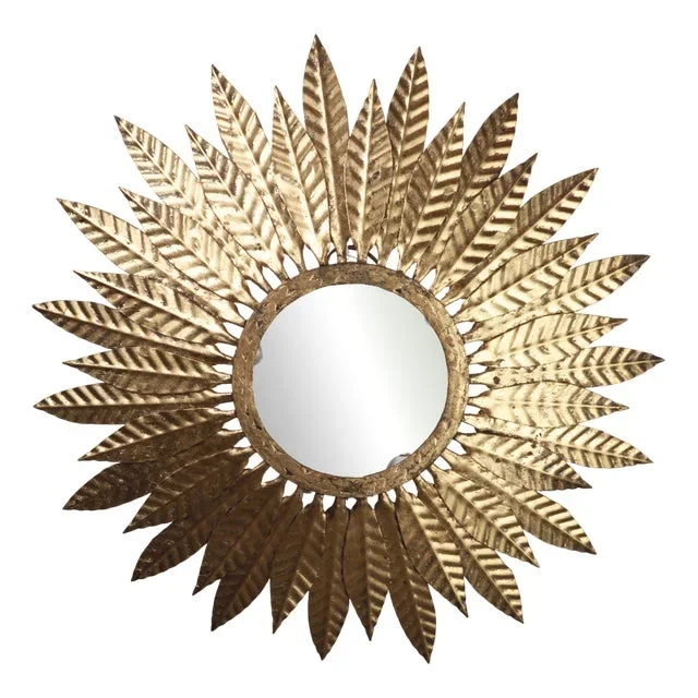 Sunburst Gilt Feather Light, 1960s