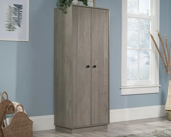 Sundar Storage Cabinet in Mystic Oak – 2-Door Utility Cabinet with Adjustable Shelves for Bathroom, Kitchen, Laundry Room or Living Room