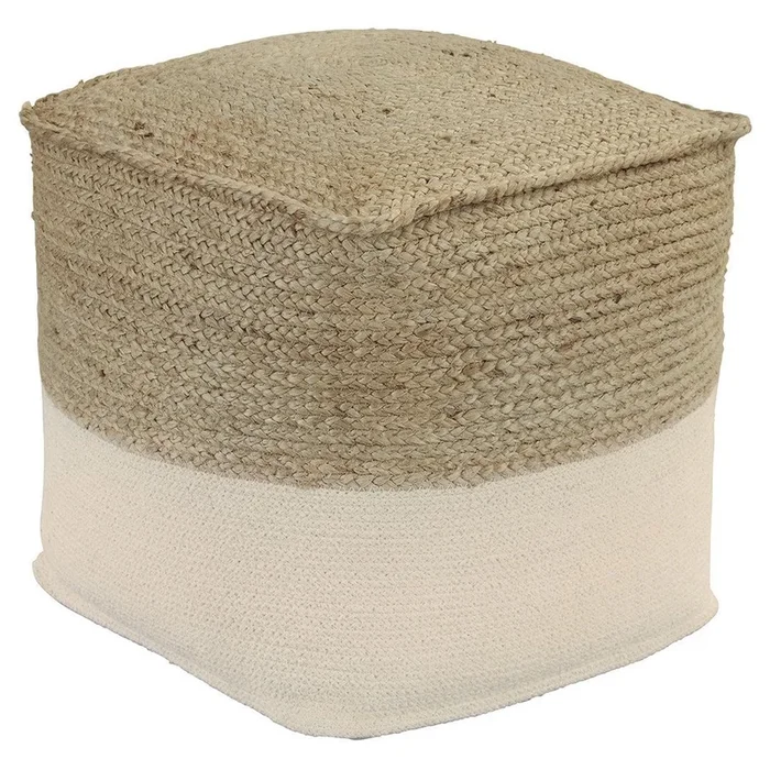 Sweed – Natural/white – Pouf – Rectangular