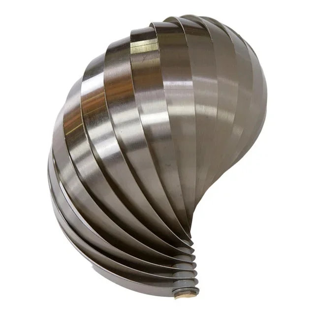 Swelling Aluminium Sconce by Henri Mathieu, 1970s