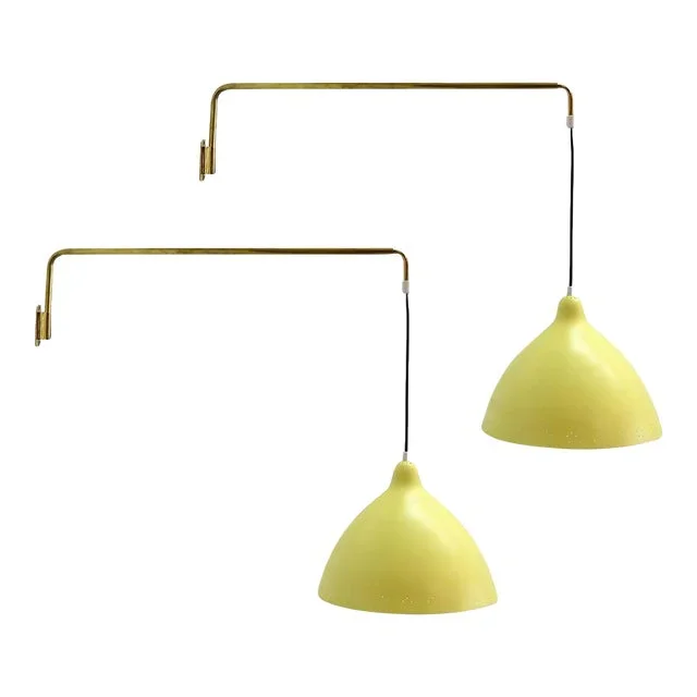Swing Arm Wall Lights by Lisa Johansson-Pape for Orno, 1960