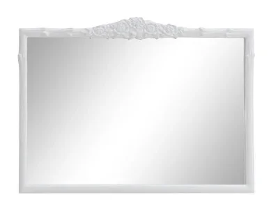 Sylvie 40 x 30 Inch French Provincial Mantle Mirror White / CS-969531GWT