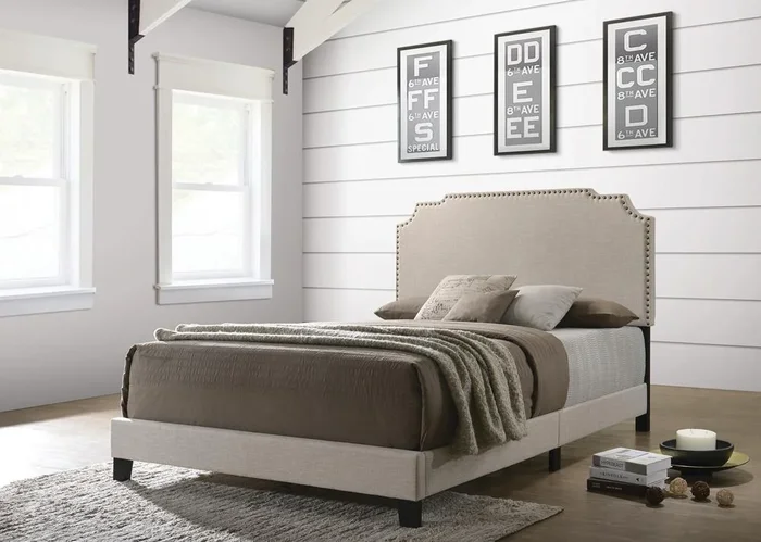 Tamarac – Upholstered Bed – Queen Bed – Beige