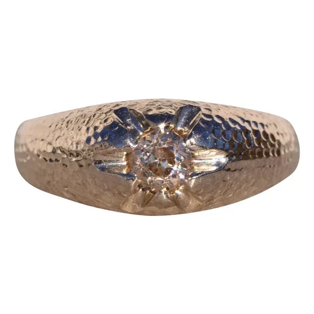 The Holliston: Antique Colored Diamond Ring in White Gold