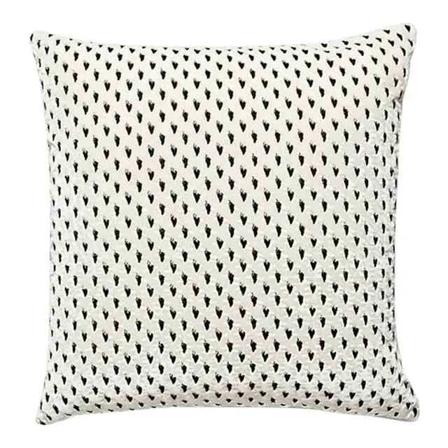 The House of Scalamandré Ermine Pillow, Winter White