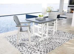 Transville Outdoor Counter Height Dining Table With 2 Barstools