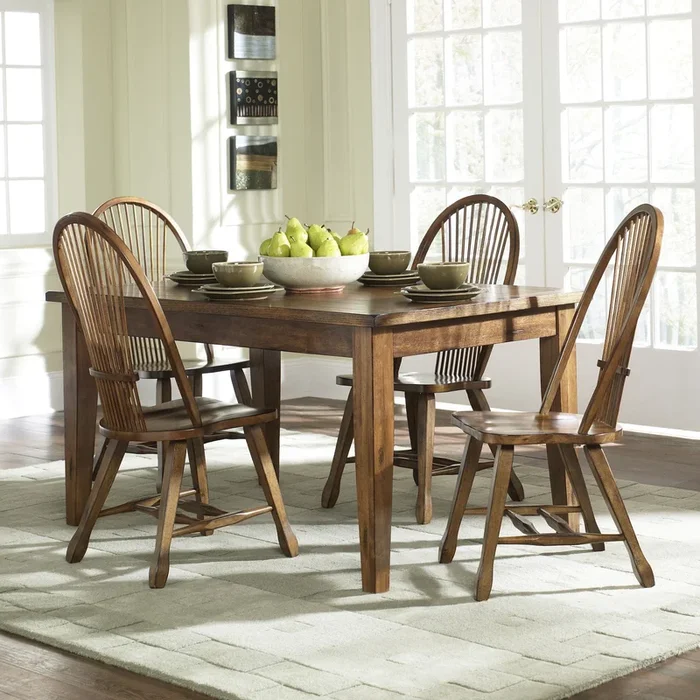 Treasures – Rectangular Leg Dining Table – Light Brown