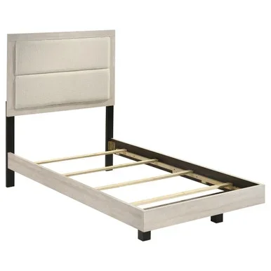 Trenton 54-inch Wood Twin Panel Bed Rustic Cream / CS-225061T