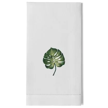 Tropical Leaf Hand Towel by Henry Handwork