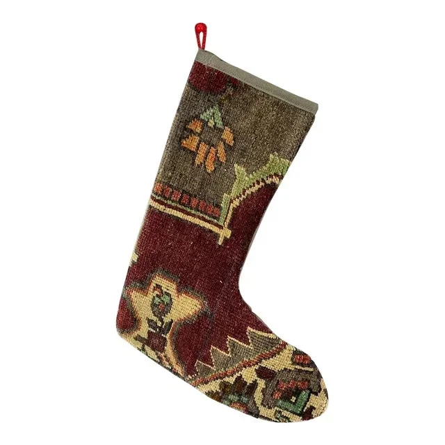 Turkish Kilim Rug Christmas Stocking