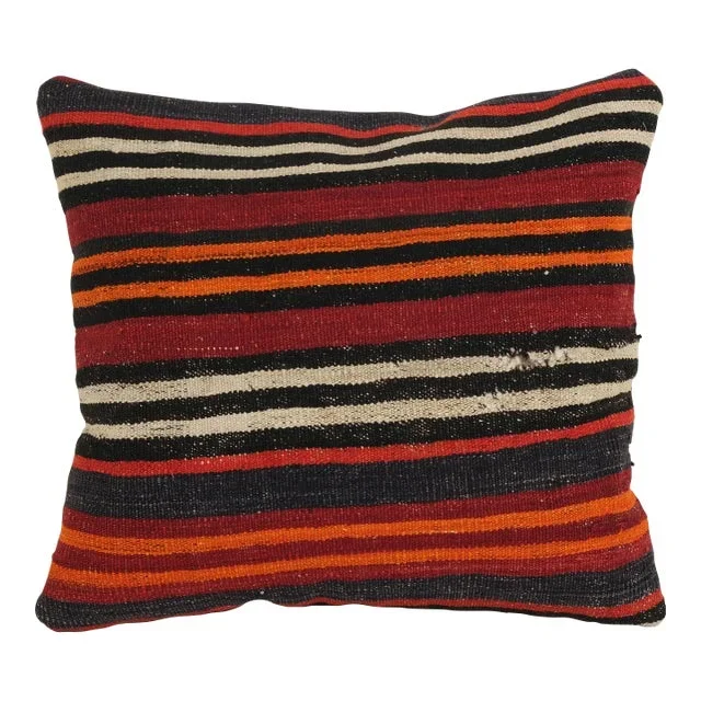 Turkish Striped Kilim Pillow Cover