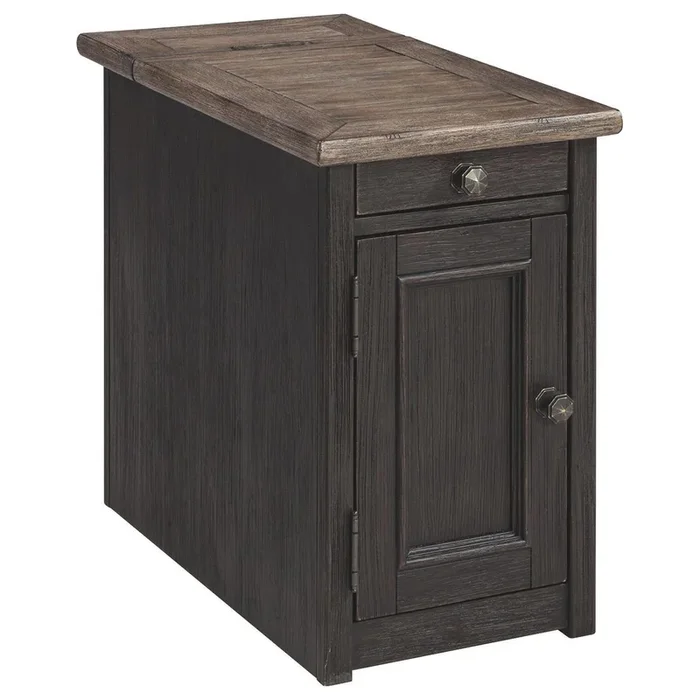 Tyler – Grayish Brown/black – Chair Side End Table