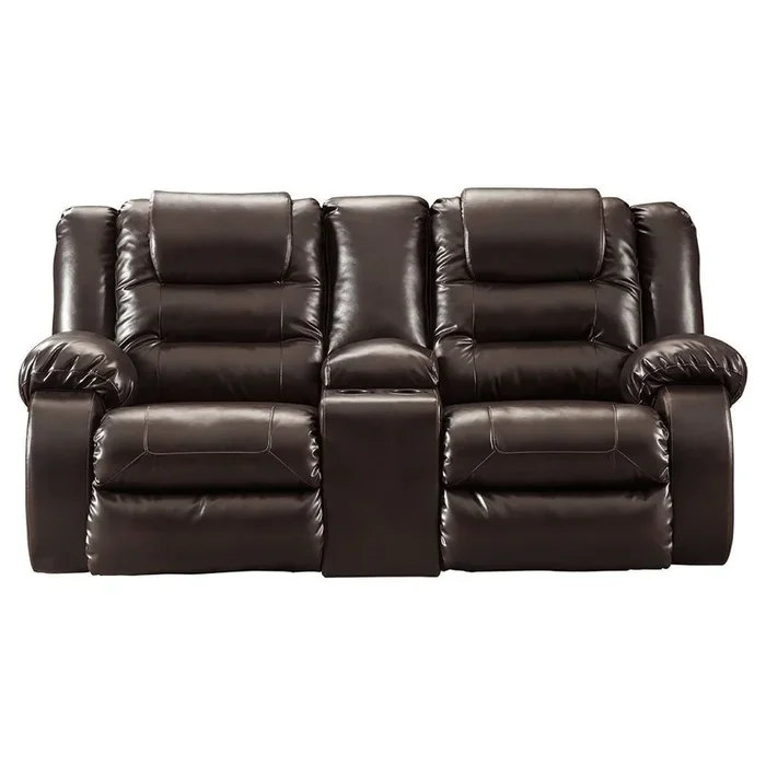 Vacherie – Chocolate – Dbl Rec Loveseat W/console