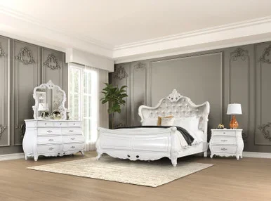VALENTINI 5 Pc. Queen Bedroom Set w/ 2NS / FM7419WH-Q-5PC-2NS