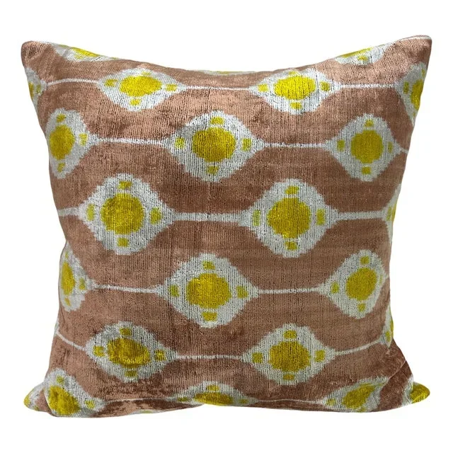 Velvet Silk Cushion Cover with Traditional Design, 2000s