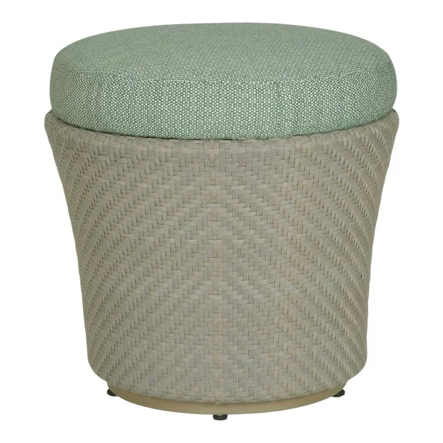 Ventana Outdoor Cooler Ottoman in Light Gray
