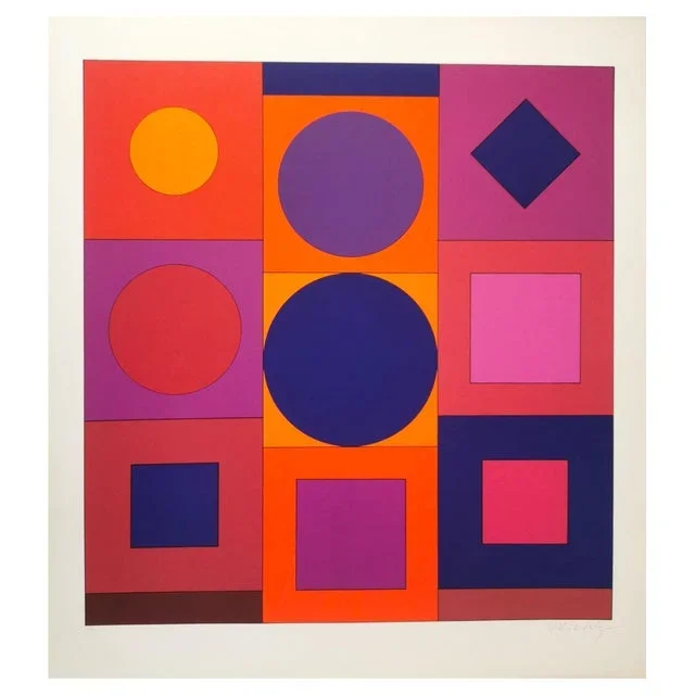 Victor Vasarely, Granat, 1966, Silkscreen